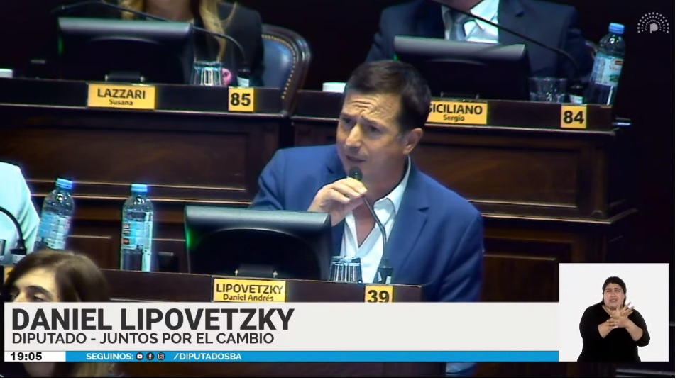 El diputado Daniel Lipovetzky debatió la eximición de impuestos para hoteleros y comerciantes.