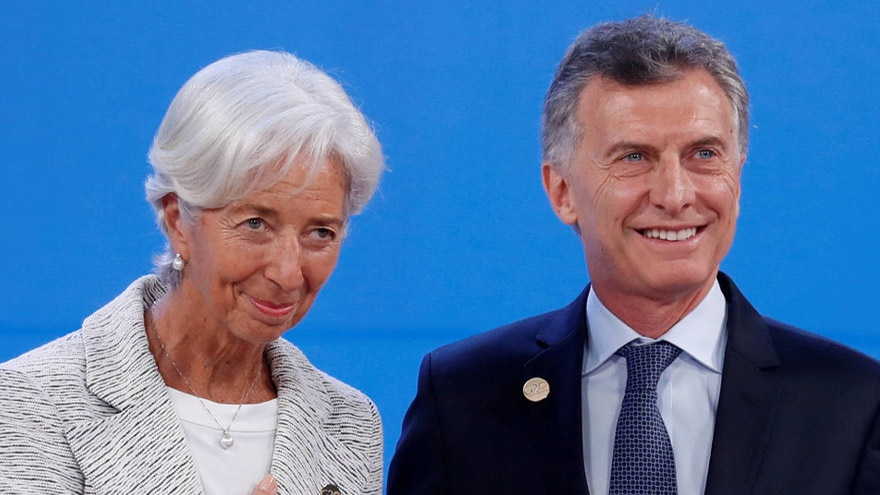 Mauricio Macri junto a la ex titutlar del FMI. 