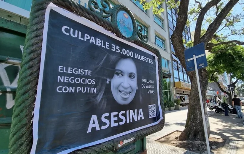 La campaña contra Cristina Kirchner que repudiaron los diputados bonaerenses. 