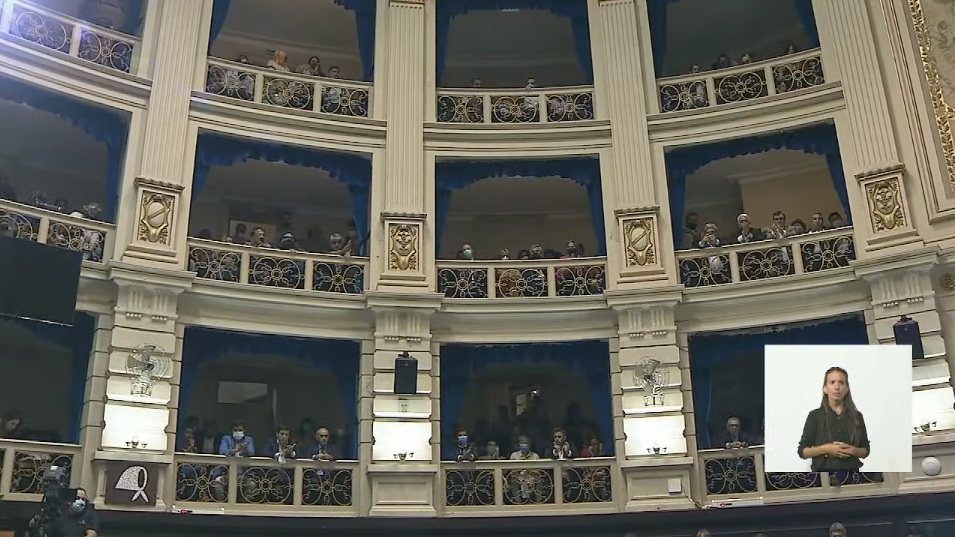 Los palcos de la Cámara de Diputados bonaerenses colmados por el discurso de Kicillof.