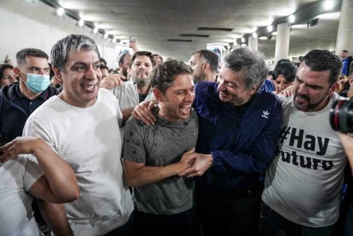 El gobernador bonaerense, Axel Kicillof, y el líder de La Cámpora, Máximo Kirchner se mostraron juntos después de algunos rumores de distanciamiento