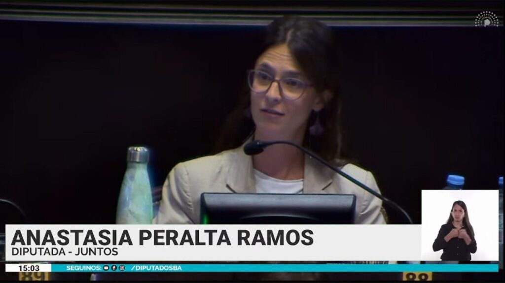 La diputada de Juntos Anastasia Peralta Ramos destacó la adhesión a la Ley de Economía del Conocimiento.