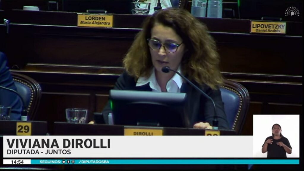 La diputada de Juntos Viviana Dirolli defendió la adhesión a la Ley de Economía del Conocimiento. 
