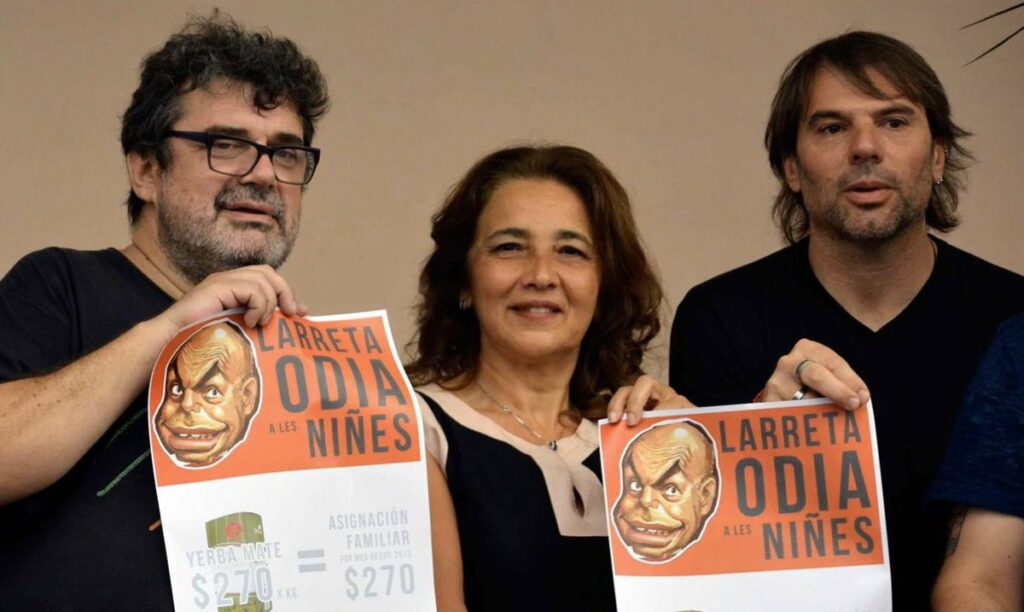 Pianelli de Metrodelegados del Subte y Catalano de ATE, dos dirigentes integrantes de la nueva fuerza del Frente de Todos, Pueblos Libres.