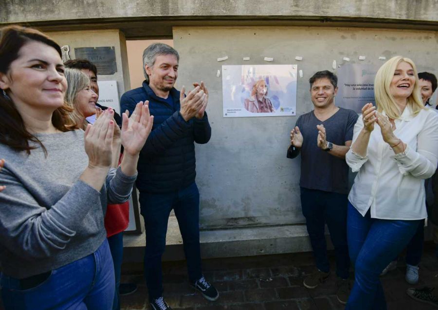 El gobernador Axel Kicillof y el diputado nacional Máximo Kirchner compartieron acto en Los Toldos, para homenajear a Evita y reunirse con la rama femenina del PJ bonaerense.