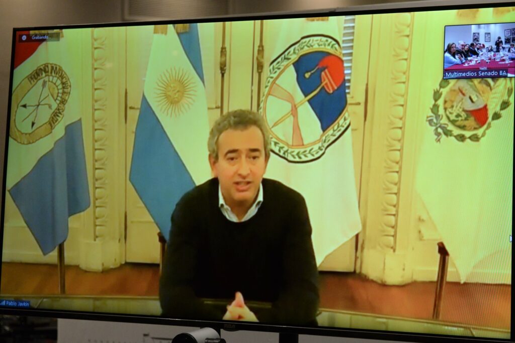 Boleta única. El intendente de Rosario, Pablo Javkin, participó de manera virtual. 