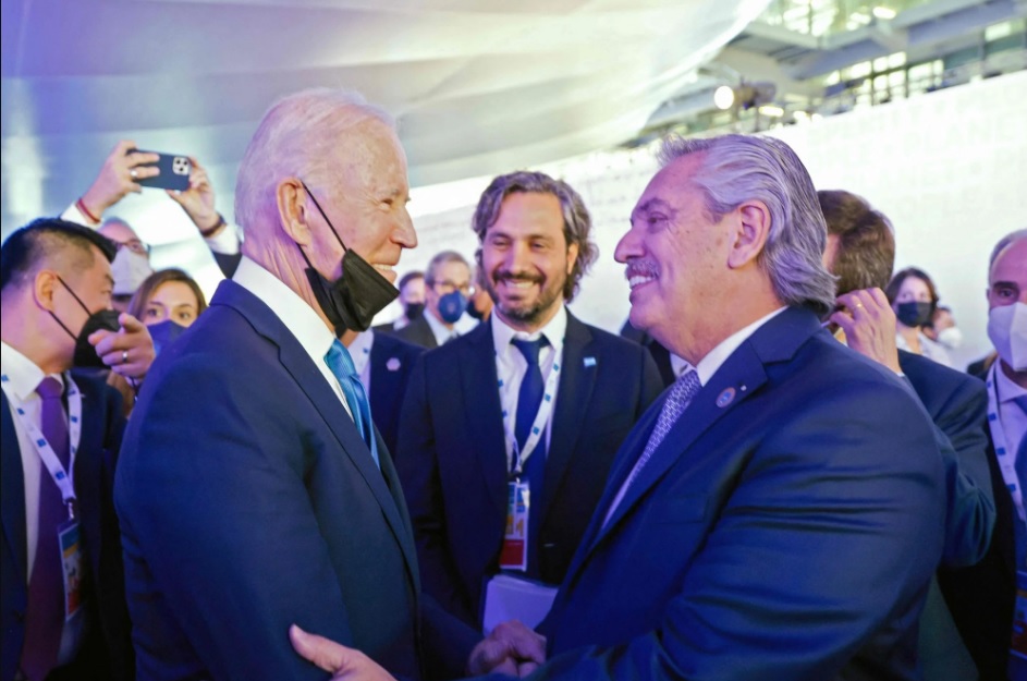 Ultimo encuentro entre Alberto Fernández y Biden en la Cumbre de Líderes del G20 en Roma. 