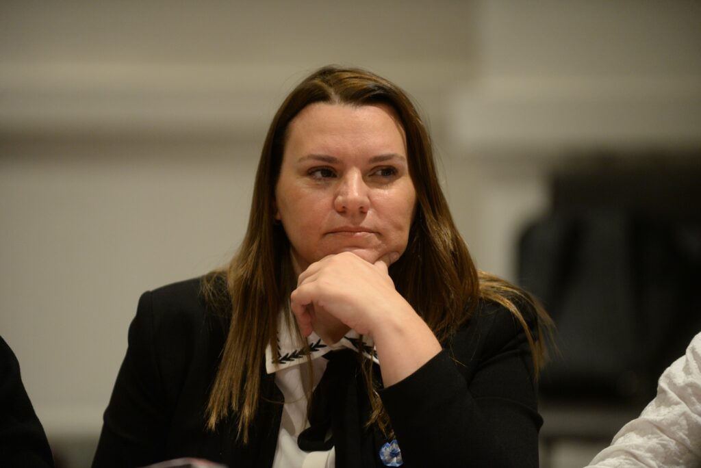 Lorena Petrovich fue otra de las que dirigió el plenario conjunto de alcohol cero, como presidente de la comisión de Transporte. 