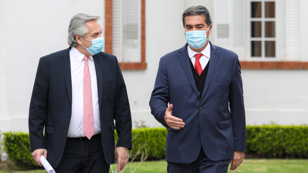 El presidente Alberto Fernández mantiene un buen vínculo con el gobernador de Chaco, Jorge Capitanich.