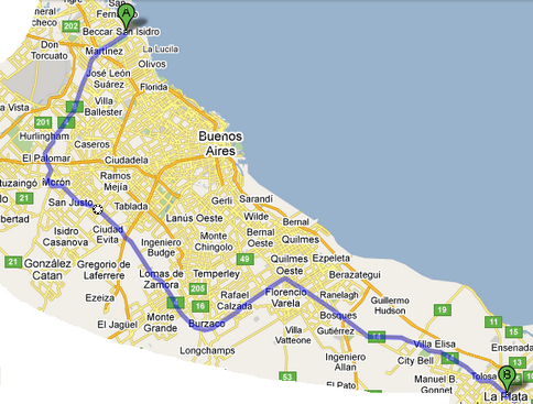 La Línea 338 de Transporte Automotor La Plata S.A (TALP) recorre gran parte del Conurbano bonaerense.