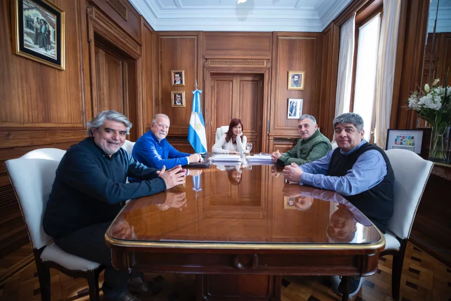 La vicepresidenta Cristina Kirchner se reunió hace unas semanas con referentes de la Confederación General del Trabajo (CGT).
