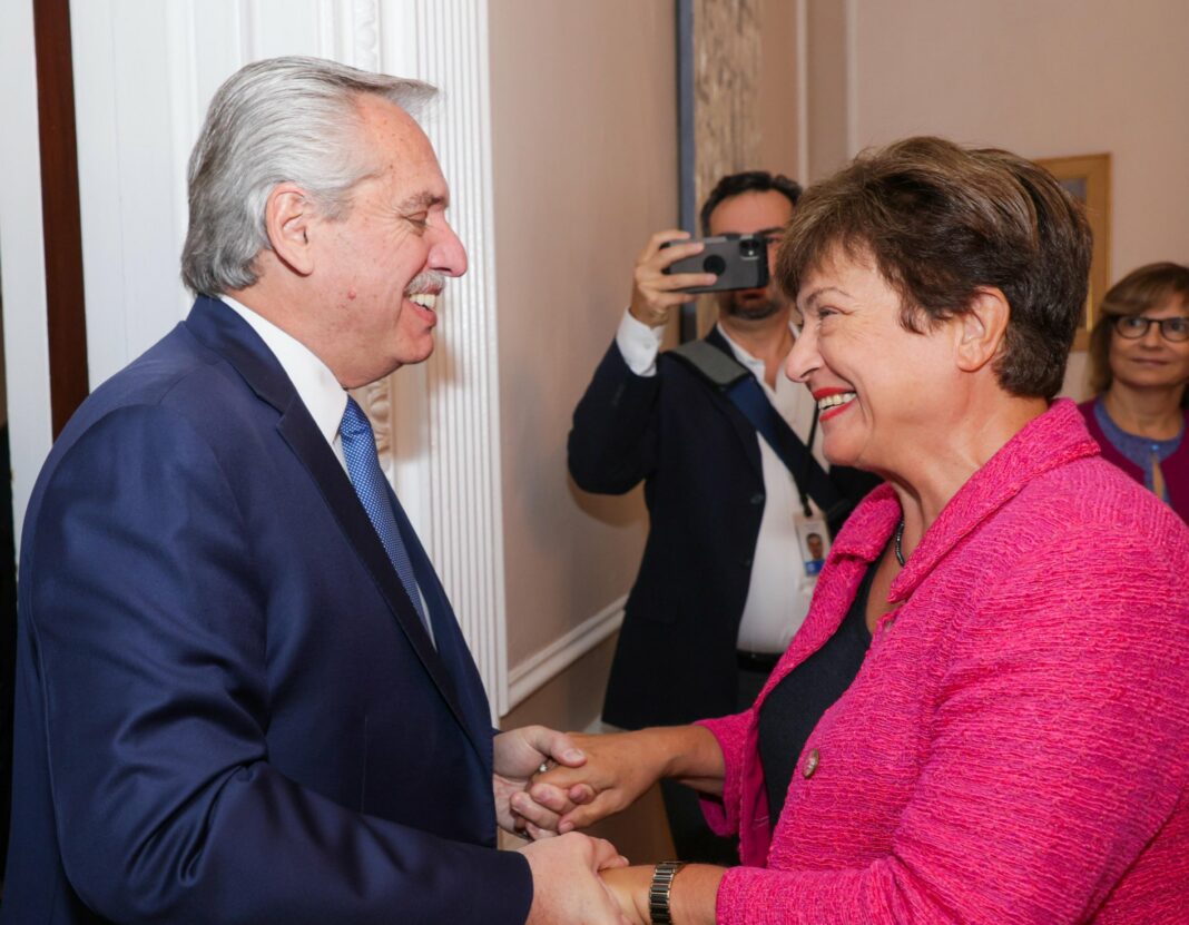 La reunión entre Alberto Fernández y Kristalina Georgieva tuvo lugar después de que el FMI informara que aprobó la segunda revisión del acuerdo de facilidades extendidas.