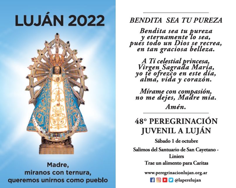 Desde las 10 de la mañana se realiza la Peregrinación a Luján. 