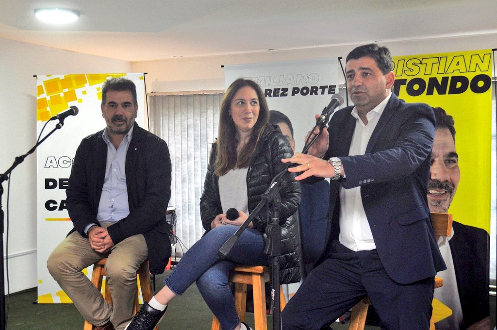 Vidal estuvo en Bahía Blanca junto a Ritondo, y al candidato a intendente local, Emiliano Álvarez Porte.