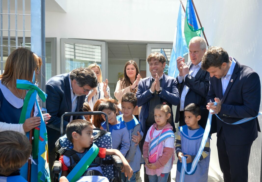 Axel Kicillof encabezó en Exaltación de la Cruz, la inauguración del Jardín de Infantes N°905, junto a los titulares de las carteras de Educación de la Provincia y de Nación.