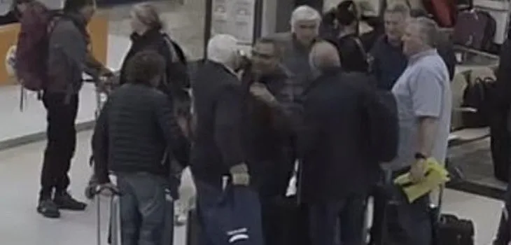 Los protagonistas del escándalo de Lago Escondido aparecen en las cámaras de seguridad del aeropuerto de Bariloche.