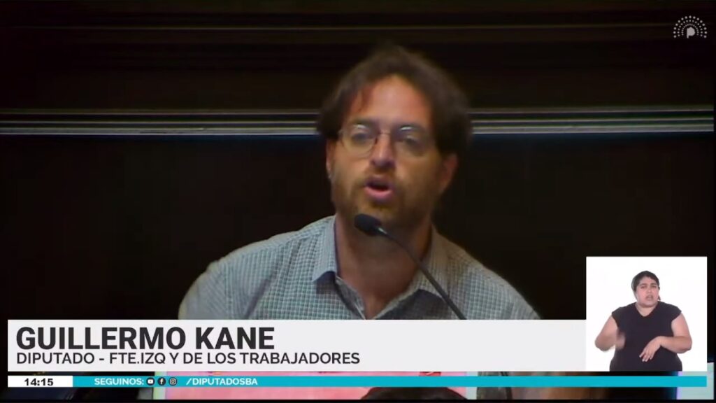 El legislador del Frente de Izquierda, Guillermo Kane, ponderó la “lucha viva” de los derechos humanos.
