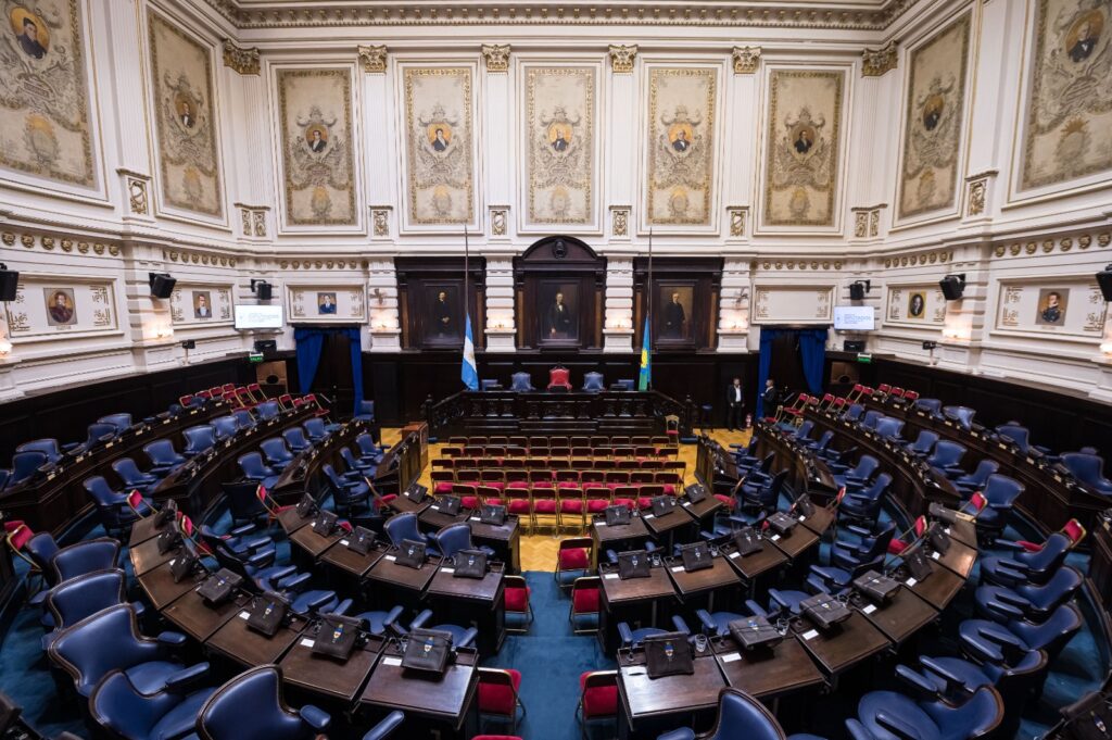 Así se ve el renovado recinto de la Cámara de Diputados, en el que Kicillof hablará el lunes. 