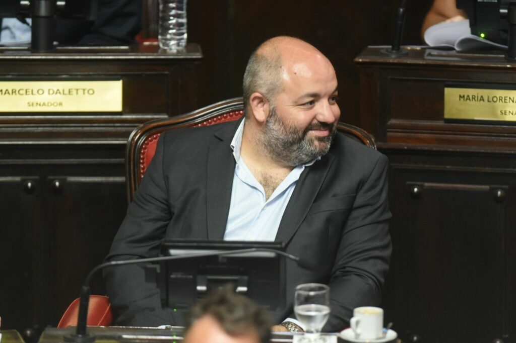 Agustín Maspoli, titular de la bancada UCR + Cambio Federal en el Senado bonaerense. 