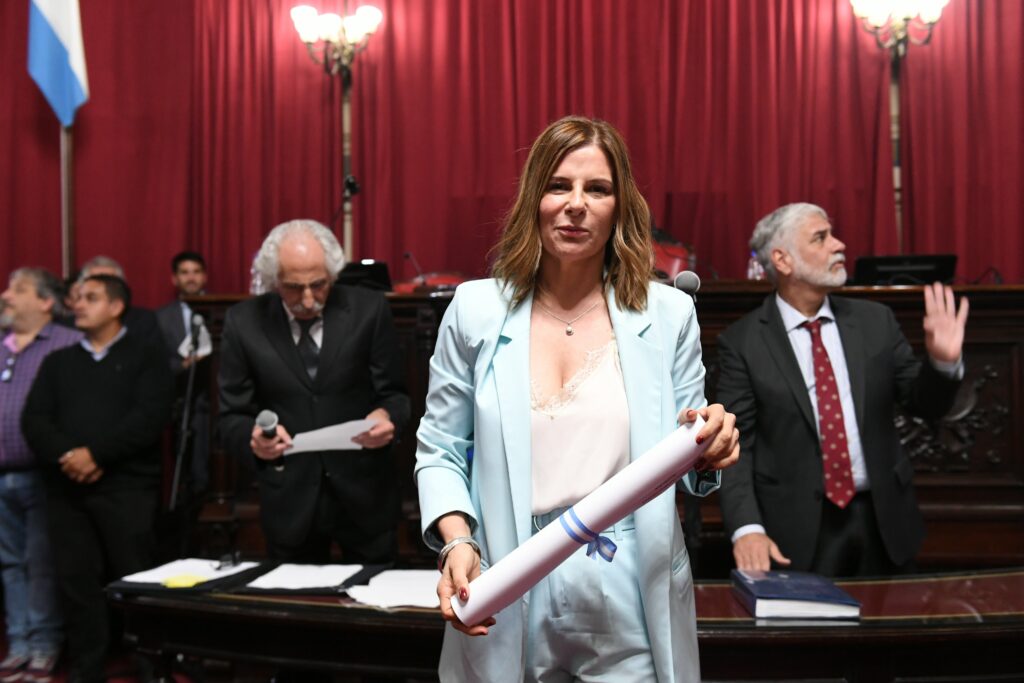 La senadora electa por La Plata, Florencia Saintout.