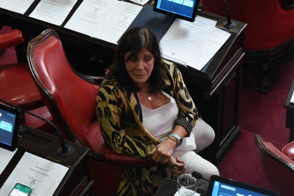 Teresa García preside el bloque de senadores bonaerenses de UxP.