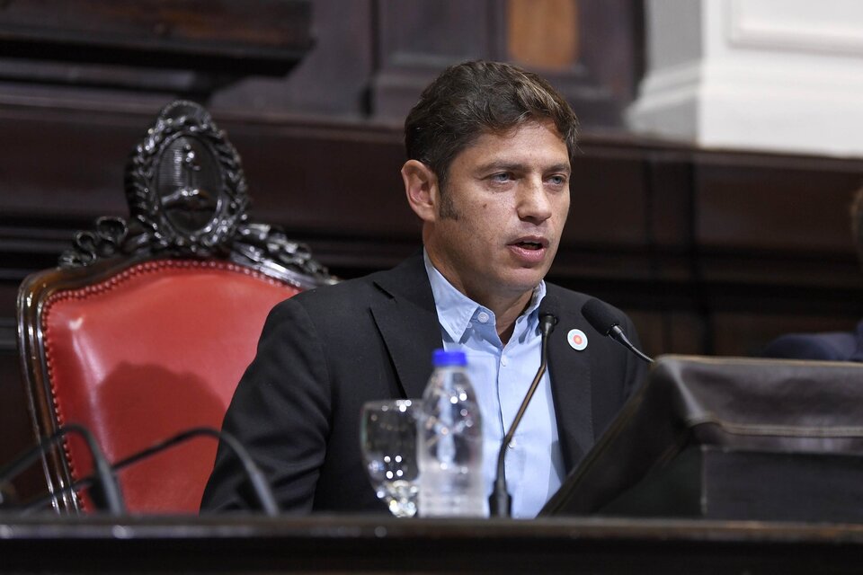 El gobernador de la provincia de Buenos Aires, Axel Kicillof, en la apertura de sesiones ordinarias de 2022 en la Legislatura bonaerense.
