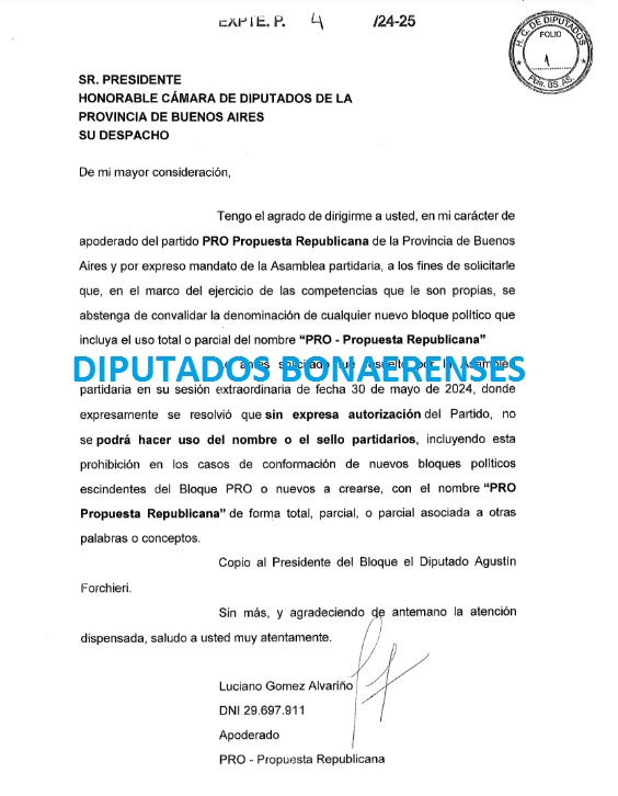 La nota firmada por Luciano Gómez Alvariño a la que tuvo acceso Diputados Bonaerenses. 