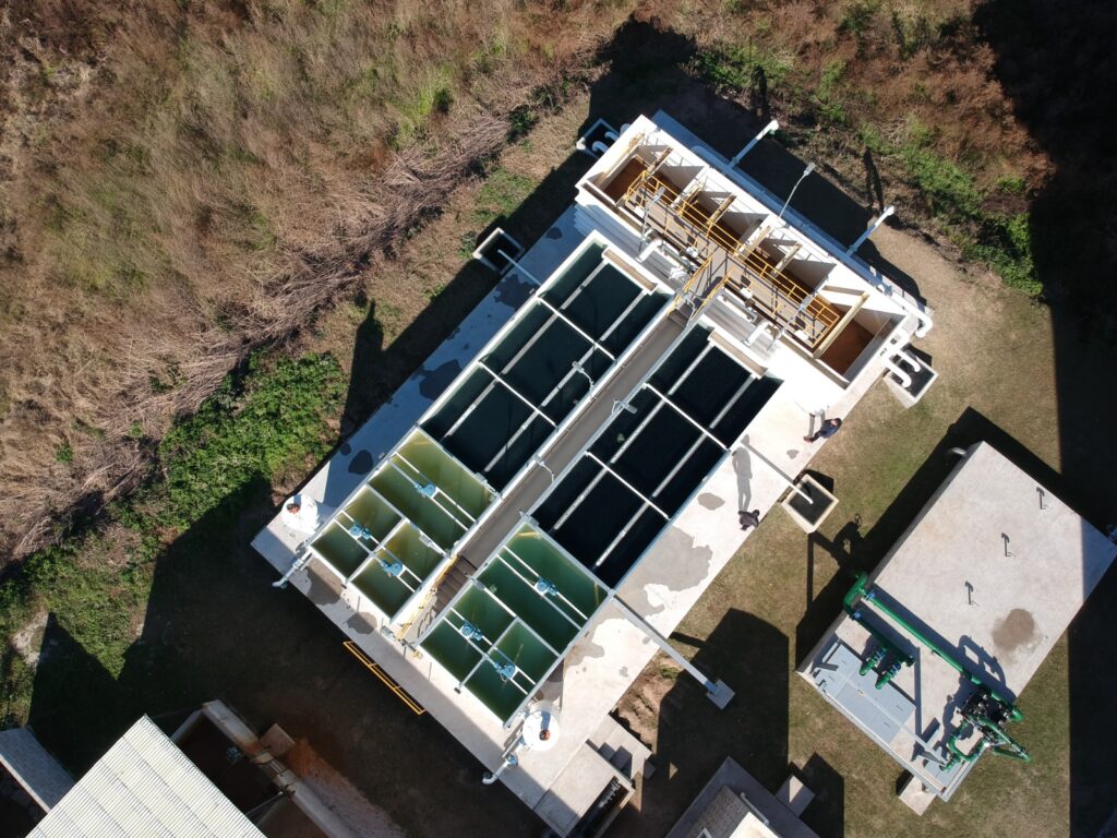 La planta potabilizadora de agua de Vedia.